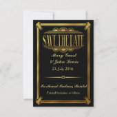 Roaring 20's Art Deco Gatsby Save The Date (Voorkant)