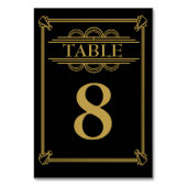 Roaring 20's Art Deco Gatsby Tafelnummer (Voorkant)