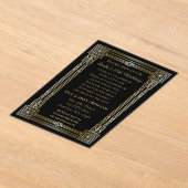 Roaring 20s art deco grote gatsby verjaardag acryl uitnodigingen (Laagn)