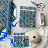 Roaring 20's Art Deco Lady in Blauw Cadeaupapier