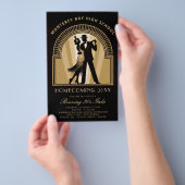 Roaring 20s Art Deco Prom Homecoming School Gala Flyer (Hand)