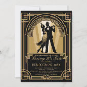 Roaring 20s Art Deco Prom Homecoming School Gala Kaart (Voorkant)