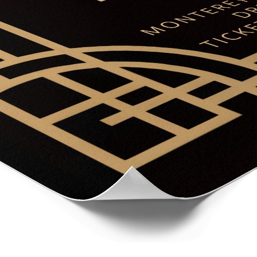 Roaring 20s Art Deco Prom Homecoming School Gala Poster (Hoek)