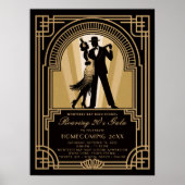 Roaring 20s Art Deco Prom Homecoming School Gala Poster (Voorkant)