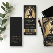Roaring 20s Art Deco Prom Homecoming School Ticket