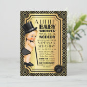 Roaring 20s Black and Gold Little Gentleman Kaart (Staand voorkant)