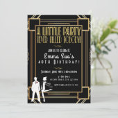 Roaring 20's Flapper Feest Verjaardagsuitnodiging Kaart (Staand voorkant)