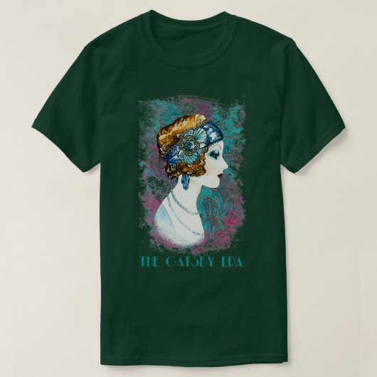 Roaring 20s Flapper Girl T-shirt (Design voorkant)