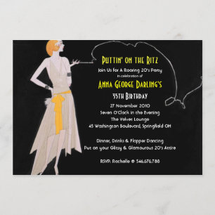 Roaring 20's - Flapper Party Uitnodigingen