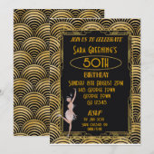 Roaring 20's Flapper Twenties Gatsby Art Deco Kaart (Voorkant / Achterkant)