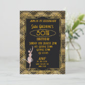 Roaring 20's Flapper Twenties Gatsby Art Deco Kaart (Staand voorkant)