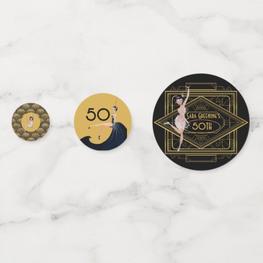 Roaring 20's Flapper Twenties Great Gatsby 1920 Confetti (Voorkanten)