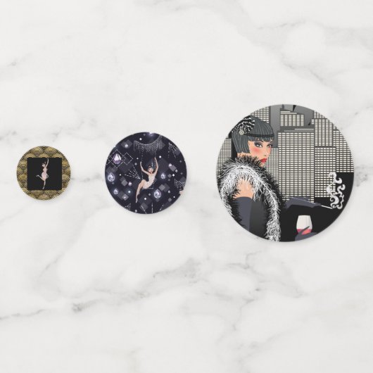 Roaring 20's Flapper Twenties Great Gatsby 1920 Confetti (Achterkanten)