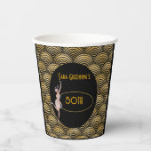 Roaring 20's Flapper Twenties Great Gatsby 1920 Papieren Bekers (Voorkant)