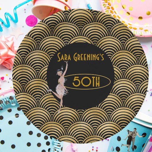 Roaring 20's Flapper Twenties Great Gatsby 1920 Papieren Bordje