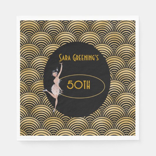 Roaring 20's Flapper Twenties Great Gatsby 1920 Servet (Voorkant)