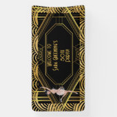 Roaring 20's Flapper Twenties Great Gatsby 1920 Spandoek (Verticaal)