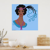  Roaring 20s Flapper Woman Cameo Poster (Keuken)