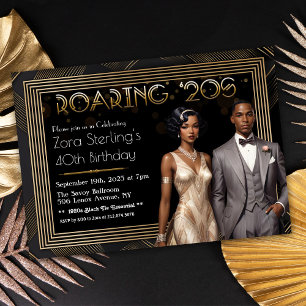 Roaring 20s Gatsby 1920s Afro-Amerikaans Kaart