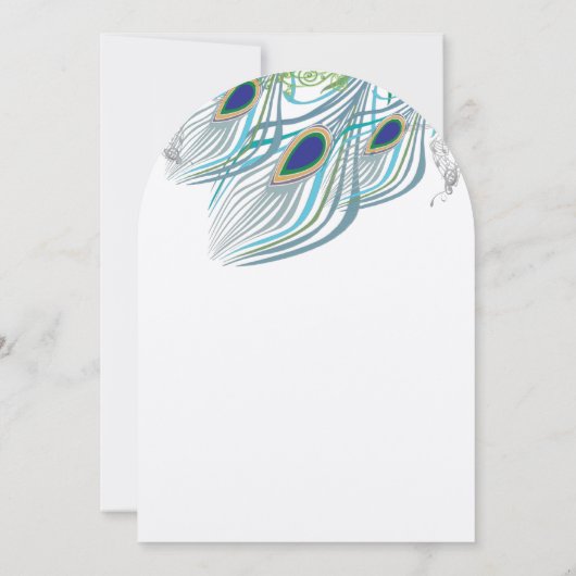 Roaring 20s Gatsby Boho Peacock Lovebird Kaart (Achterkant)