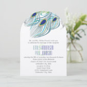 Roaring 20s Gatsby Boho  Peacock Lovebird Kaart (Staand voorkant)