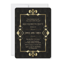 Roaring 20s Gold Art Deco Bachelorette Party