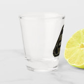 Roaring 20s Goud en Zwart Art Deco Monogram Shot Glas (Links)
