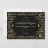 Roaring 20s Great Gatsby Art Deco 18th Birthday Bedankkaart (Achterkant)