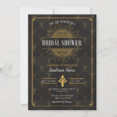 Roaring 20s Great Gatsby Art Deco Vrijgezellenfees Kaart (Voorkant)