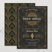 Roaring 20s Great Gatsby Art Deco Vrijgezellenfees Kaart (Voorkant / Achterkant)