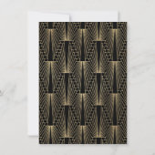 Roaring 20s Grote Gatsby Art Deco Reception Kaart (Achterkant)