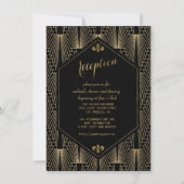 Roaring 20s Grote Gatsby Art Deco Reception Kaart (Voorkant)