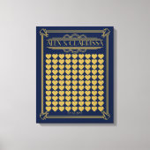Roaring 20's grote gatsby bruiloft gastenboek goud canvas afdruk (Voorkant)