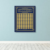 Roaring 20's grote gatsby bruiloft gastenboek goud canvas afdruk (Insitu (Houten vloer))