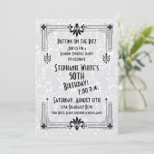 Roaring 20s Twenties Art Deco 50e verjaardagsfeest Kaart (Staand voorkant)