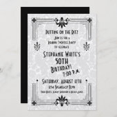 Roaring 20s Twenties Art Deco 50e verjaardagsfeest Kaart (Voorkant / Achterkant)