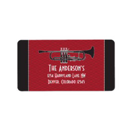 Roaring 20s Twenties Trompet Trouwadres Etiket