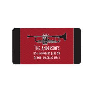 Roaring 20s Twenties Trompet Trouwadres Etiket