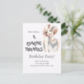 Roaring 20s verjaardagsfeestje uitnodiging Briefka Briefkaart (Staand voorkant)