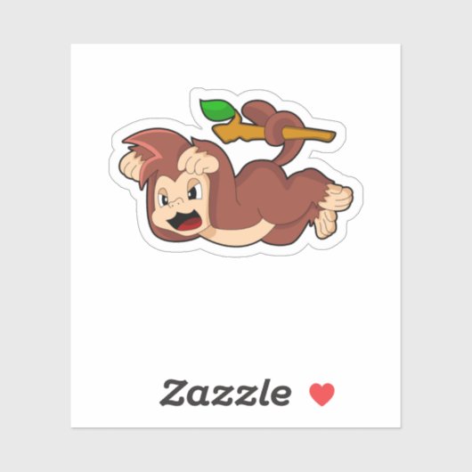 Roaring aap sticker (Vel)