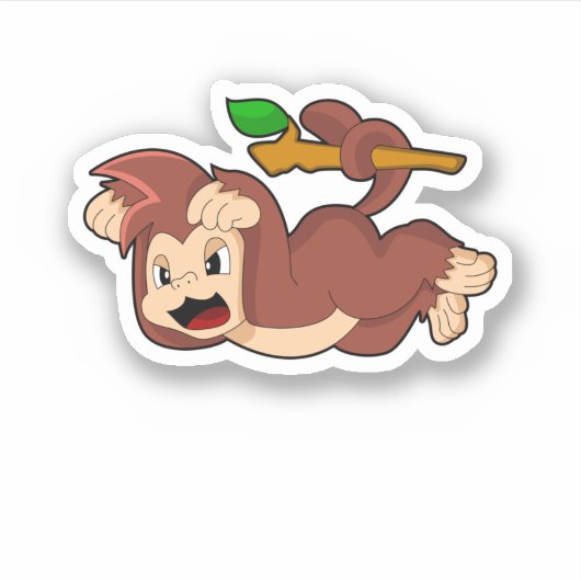 Roaring aap sticker (Voorkant)