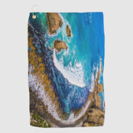 Roaring bay bij schuifpunt golfhanddoek