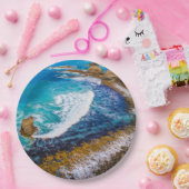 Roaring bay bij schuifpunt papieren bordje (Feest)