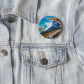 Roaring bay bij schuifpunt ronde button 5,7 cm (In situ)