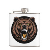 Roaring Bear Power Emblem Heupfles (Voorkant)