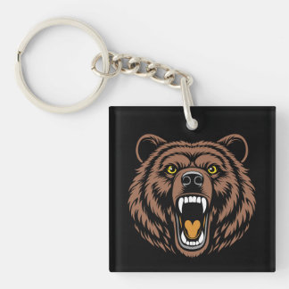Roaring Bear Power Emblem Sleutelhanger