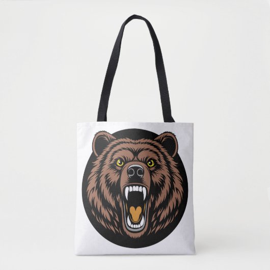 Roaring Bear Power Emblem Tote Bag (Voorkant)