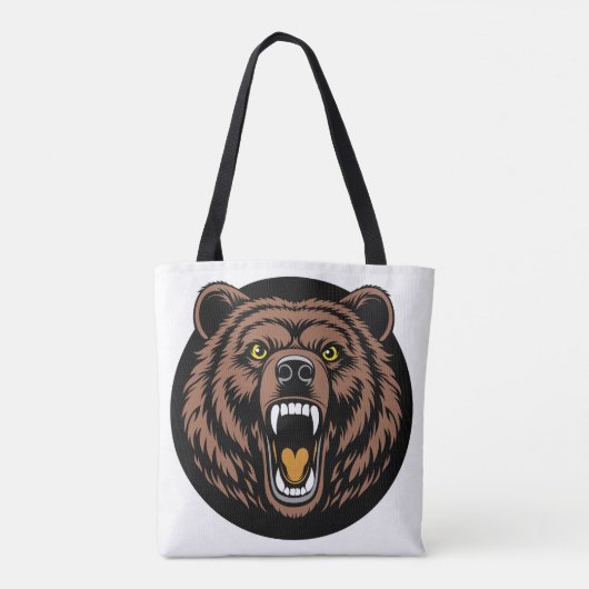 Roaring Bear Power Emblem Tote Bag (Achterkant)