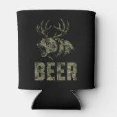 Roaring Bear With Antlers Beer Hunting Vintage Blikjeskoeler (Achterkant)