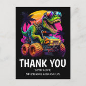 Roaring Bedankt voor de Dino-Mite verjaardagsfeest Briefkaart (Voorkant)